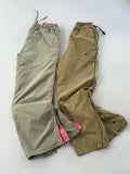 Sage and Khaki Contrast Trim Track Pants