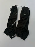 Black Graphic Trim Casual Track Pants