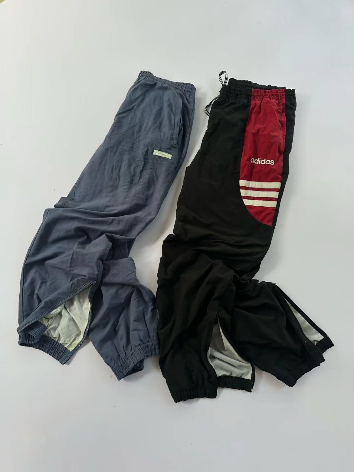 Blue Grey and Red Panel Sport Track Pants
