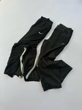 Black Curved Contrast Insert Track Pants