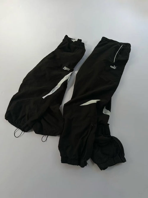 Black Angular Contrast Panel Joggers