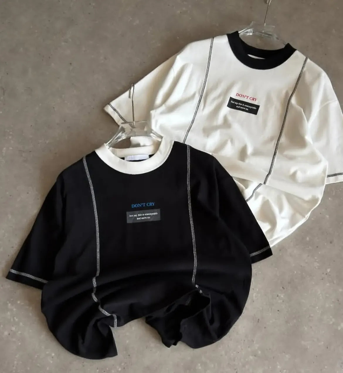 Contrast Seam Chest Patch T-Shirt