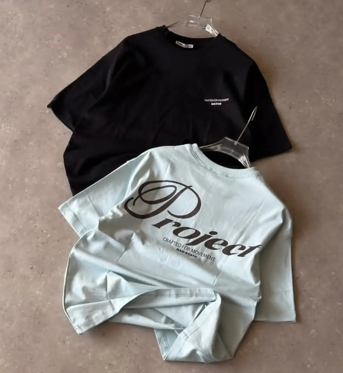 Minimal Chest and Script Back Print T-Shirt