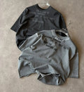 Charcoal and Grey Text Graphic T-Shirt