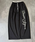 Dreams Avenue,77 Patch Black Baggy Wide-Leg Sweatpants