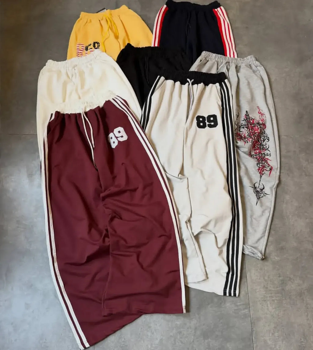 89 Varsity Stripe Baggy Track Pants