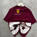 Ferrari Carlos Sainz Racing Graphic Oversized T-Shirt – Maroon
