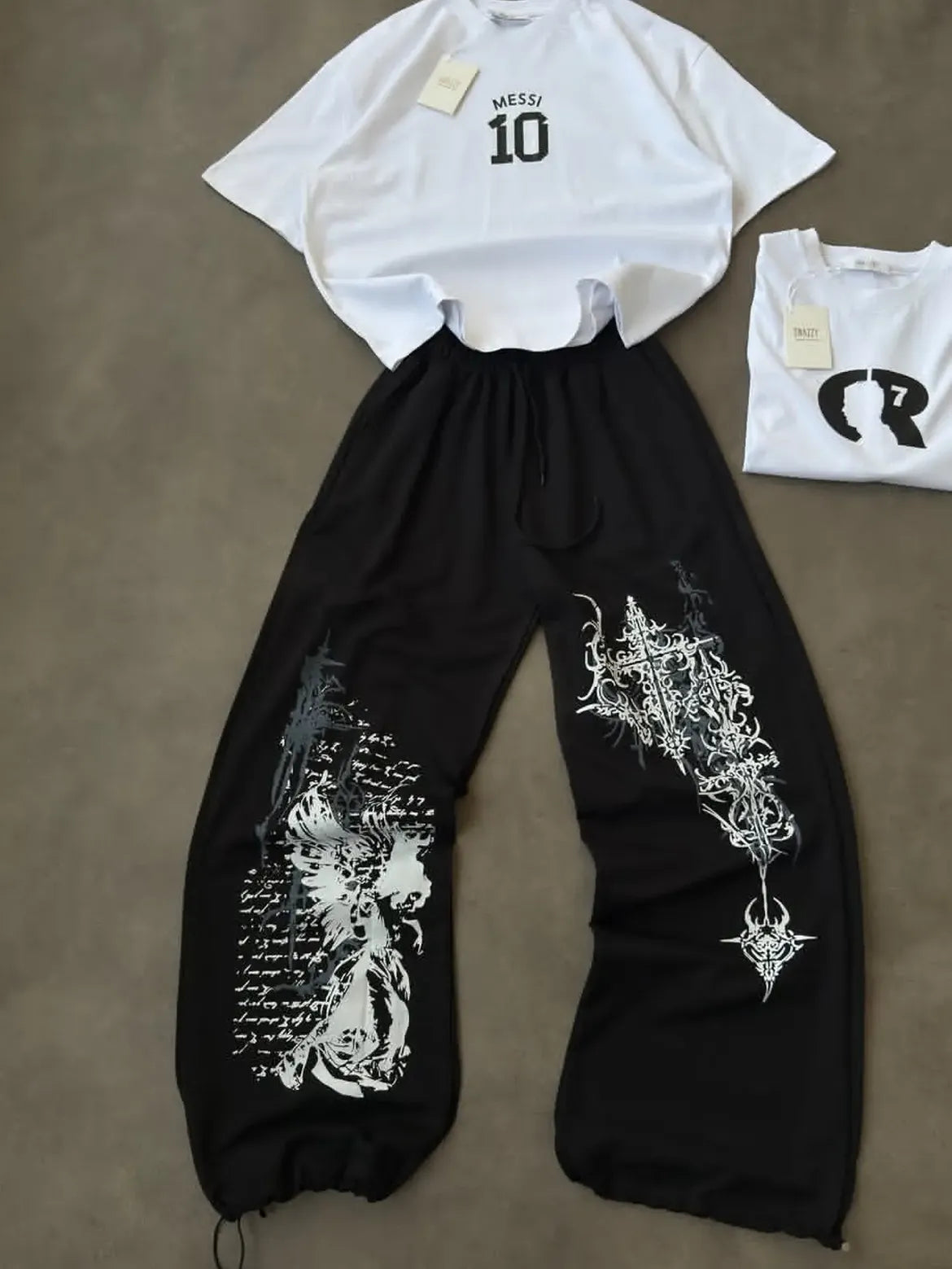 Messi 10 Oversized T-Shirt & Graphic Baggy Pants Set