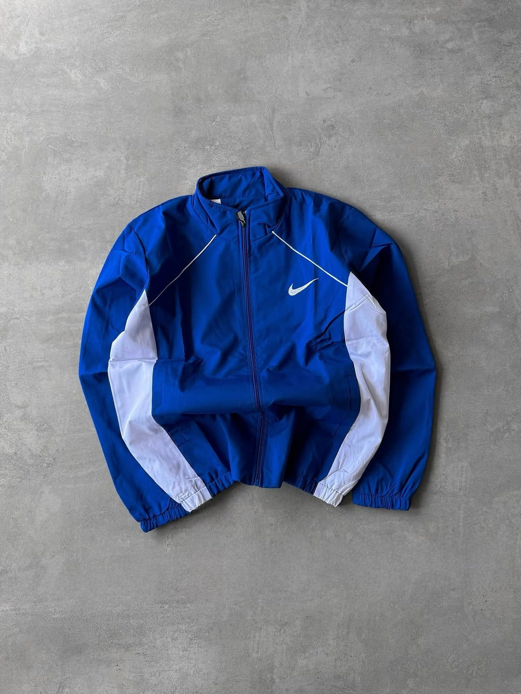 Retro Color-Block Full-Zip Track Jacket – Red & Black,White & Blue Color,
