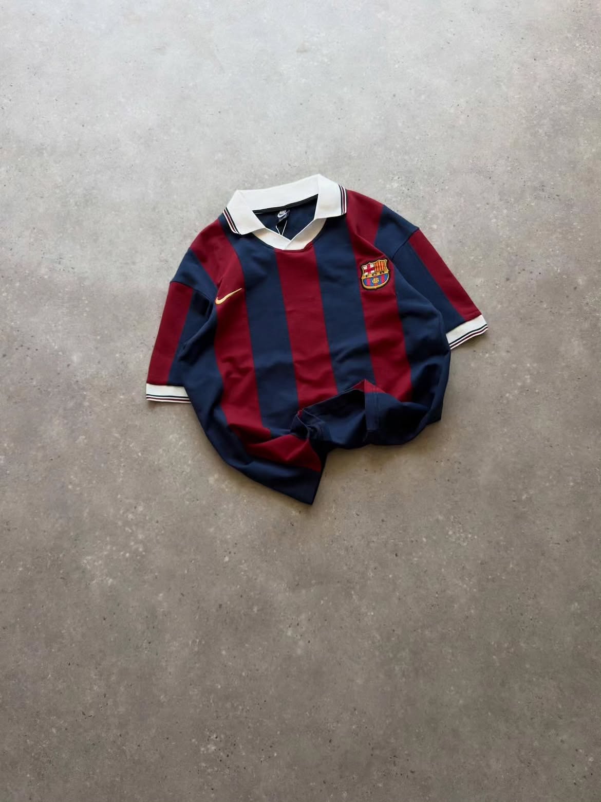 Navy and Burgundy Football Graphic Jersey