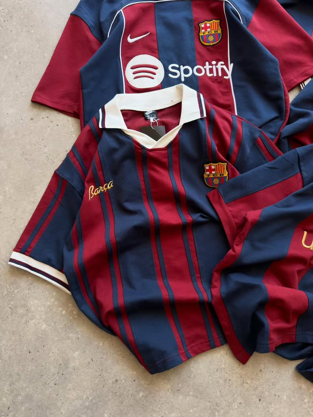 Navy and Burgundy Football Graphic Jersey