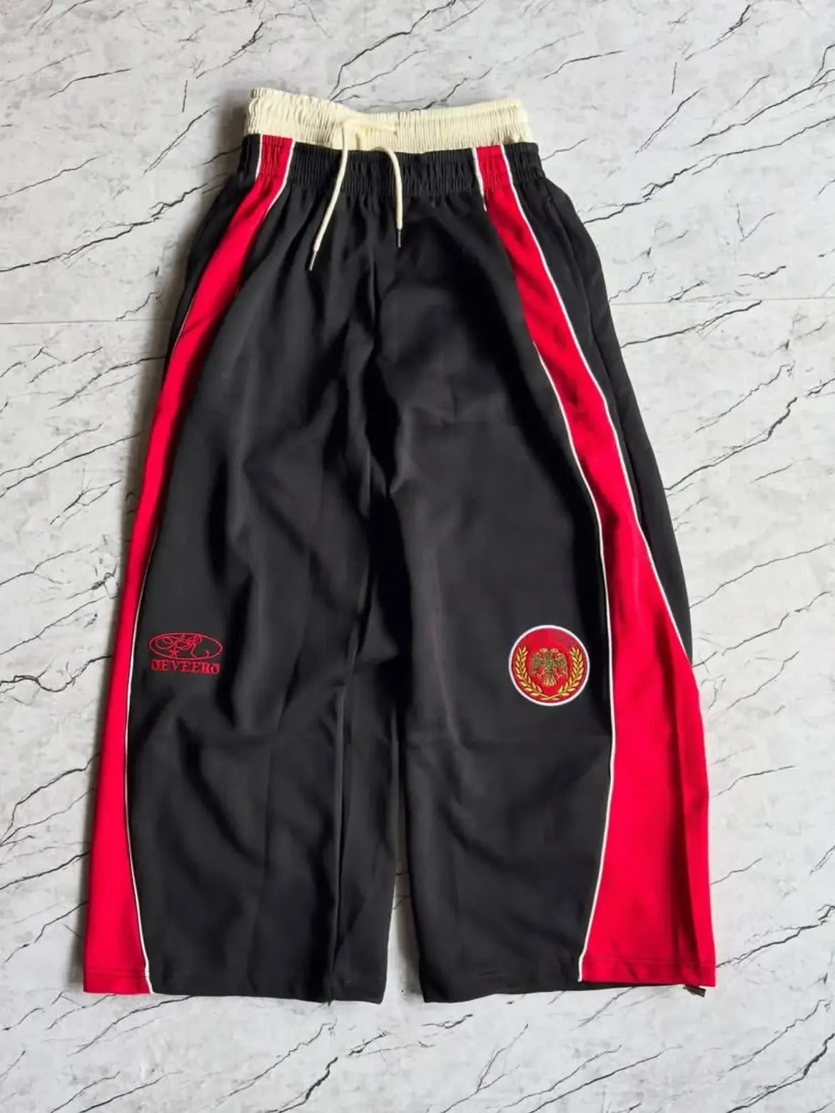 Grey and Navy Side Panel Track Pants
