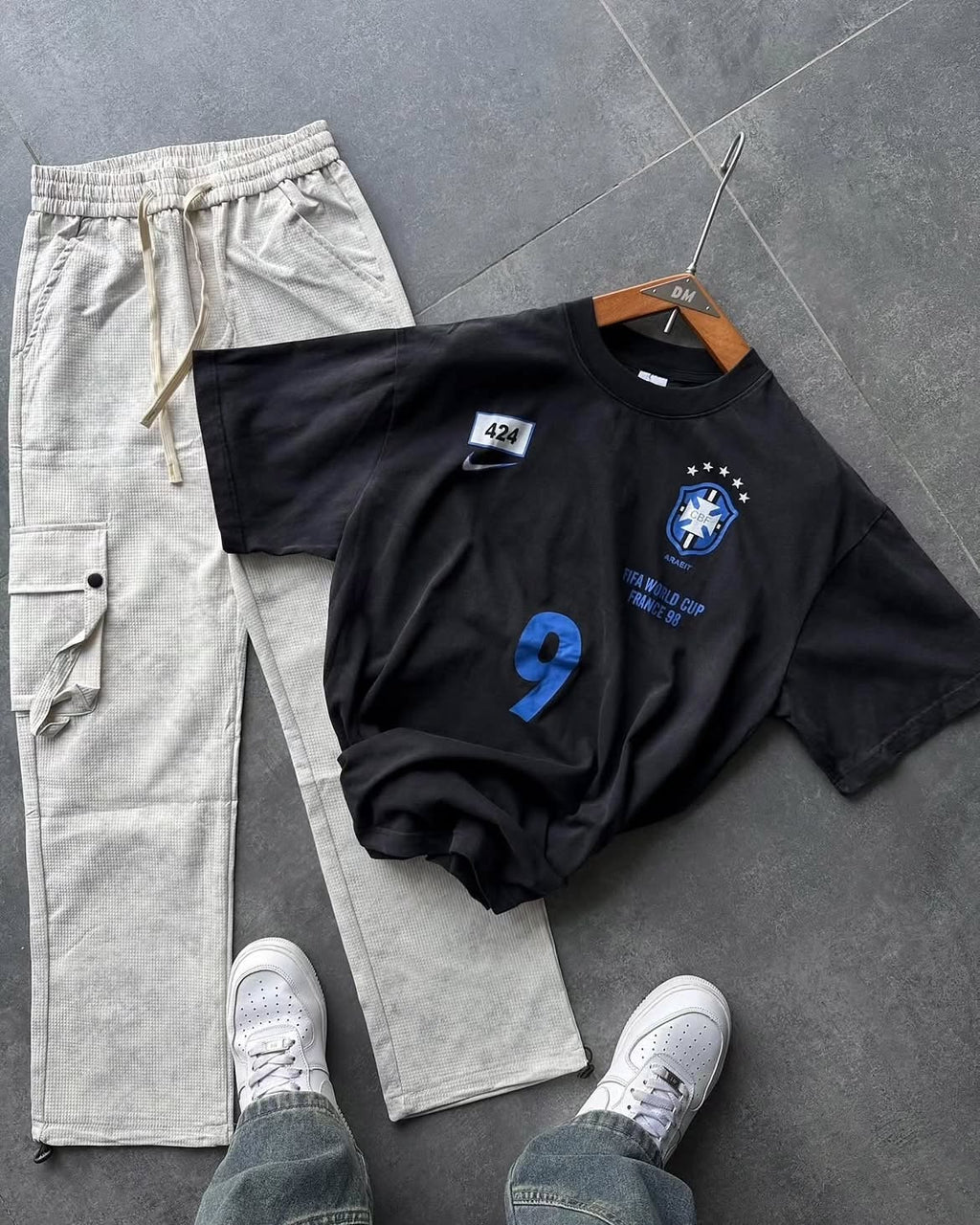 Football Crest Number 9 Graphic T-Shirt