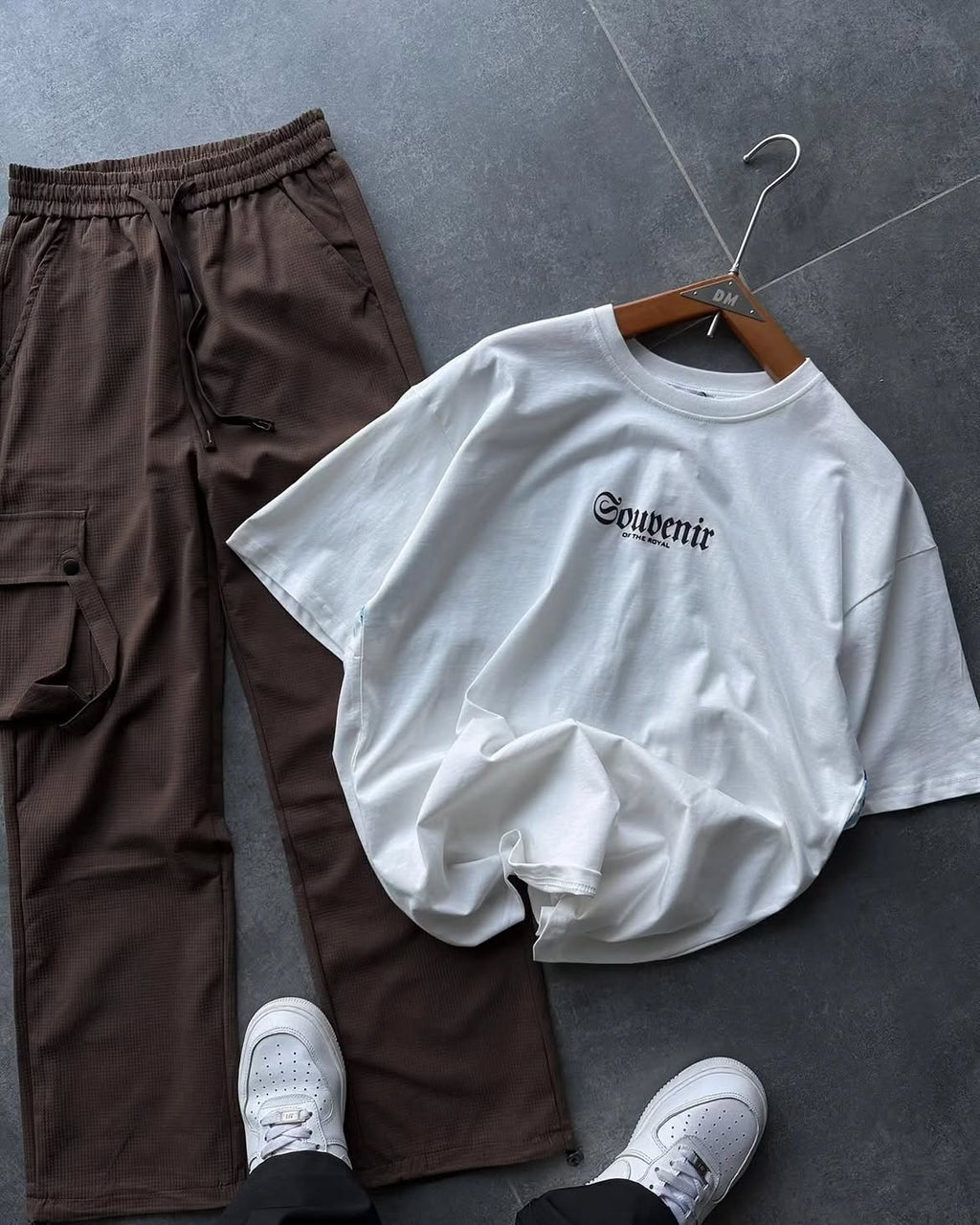 White Souvenir Script Chest T-Shirt