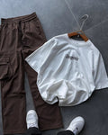White Souvenir Script Chest T-Shirt