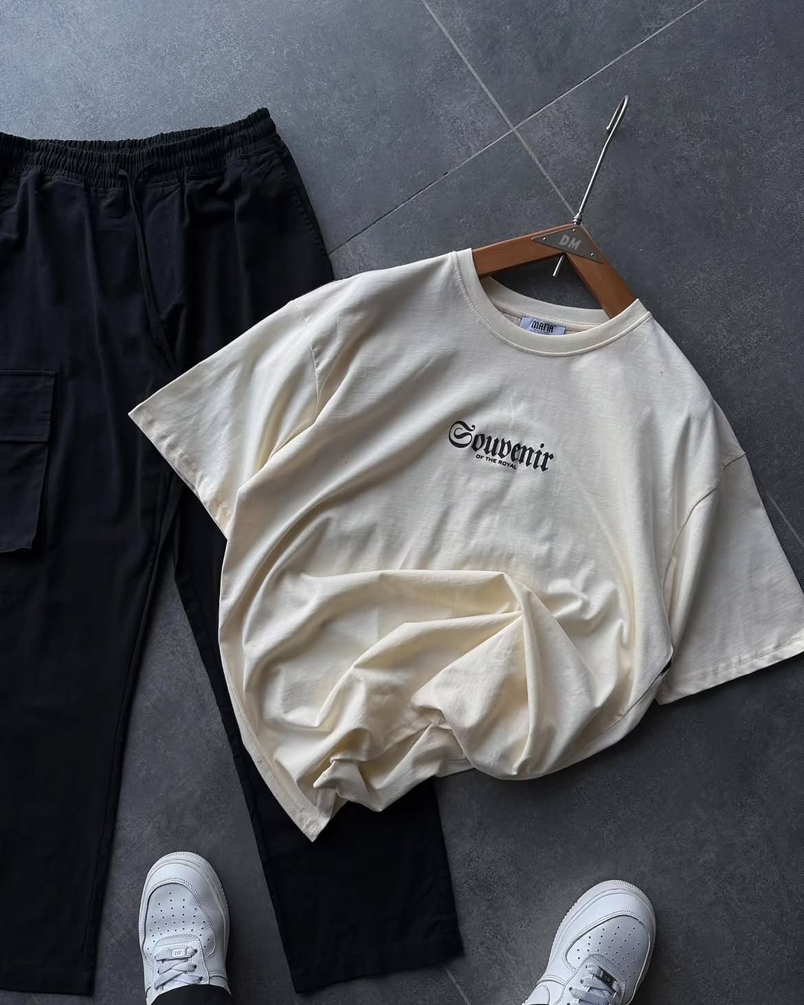 White Souvenir Script Chest T-Shirt