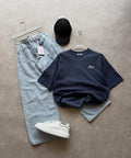 Navy Small Script Chest T-Shirt