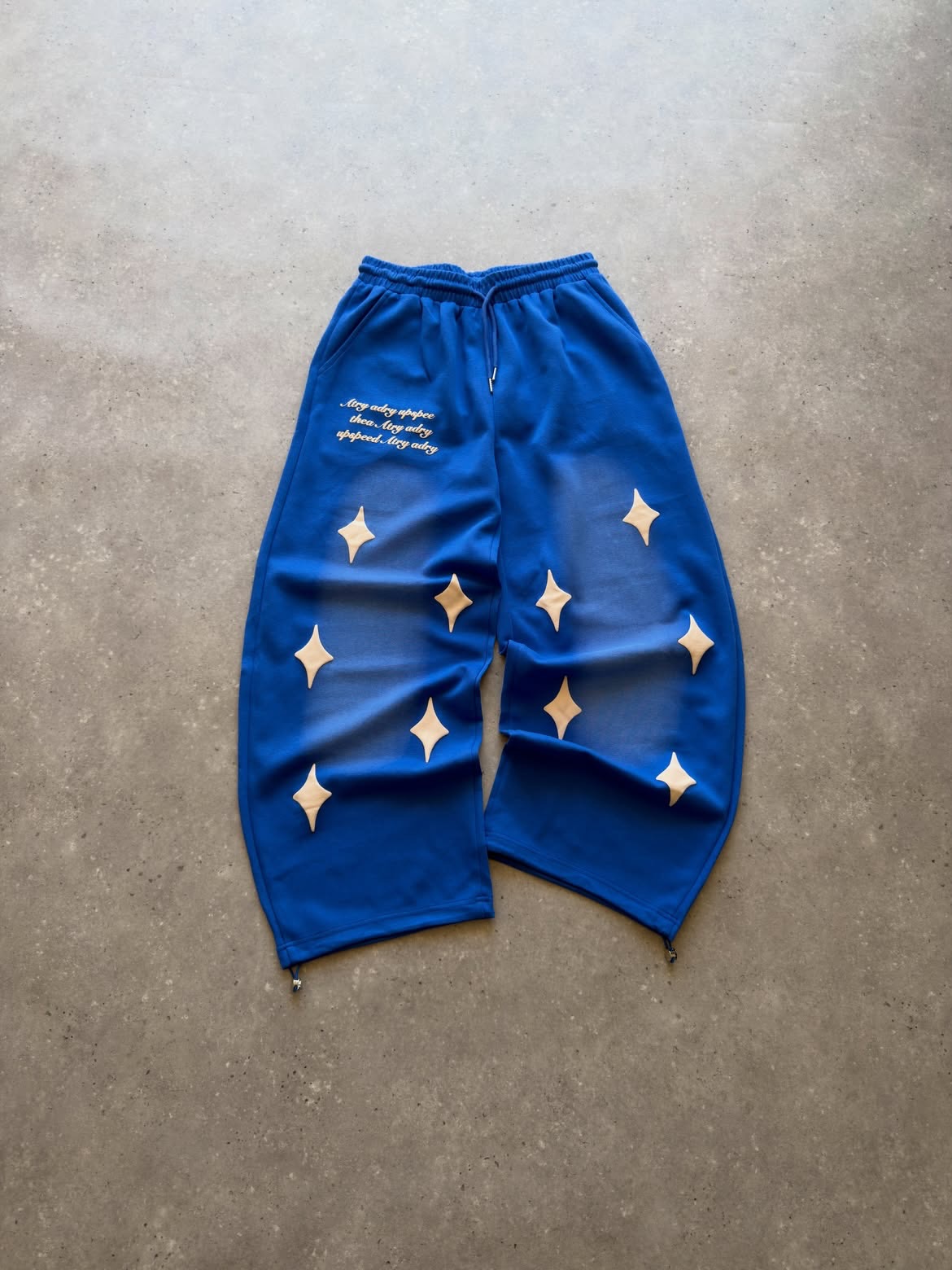 Graphic Panel Drawstring Track Pants