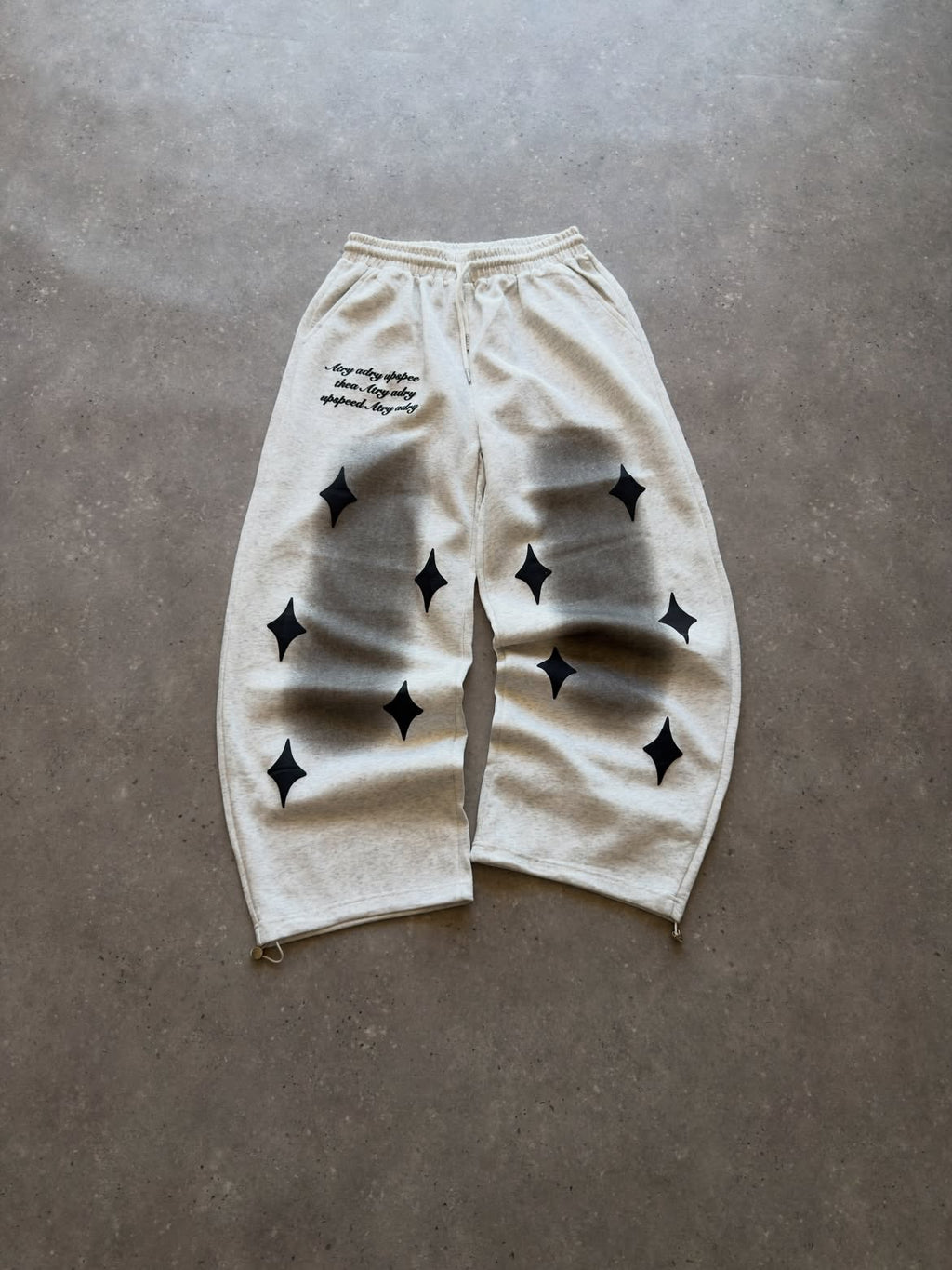 Graphic Panel Drawstring Track Pants
