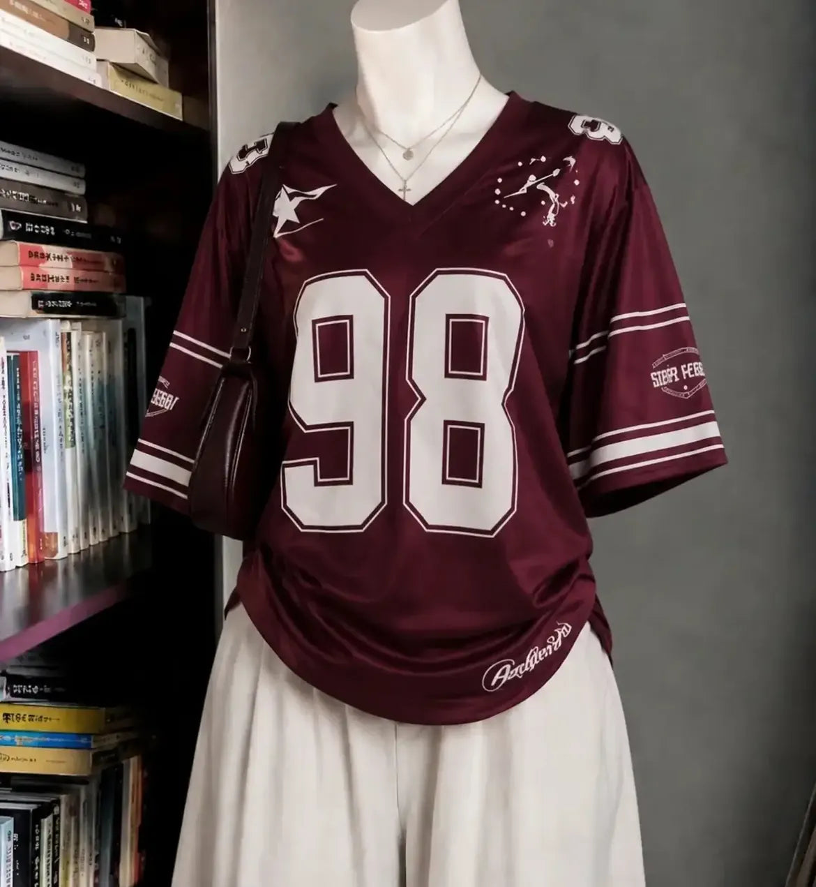 Burgundy 98 Graphic Jersey T-Shirt