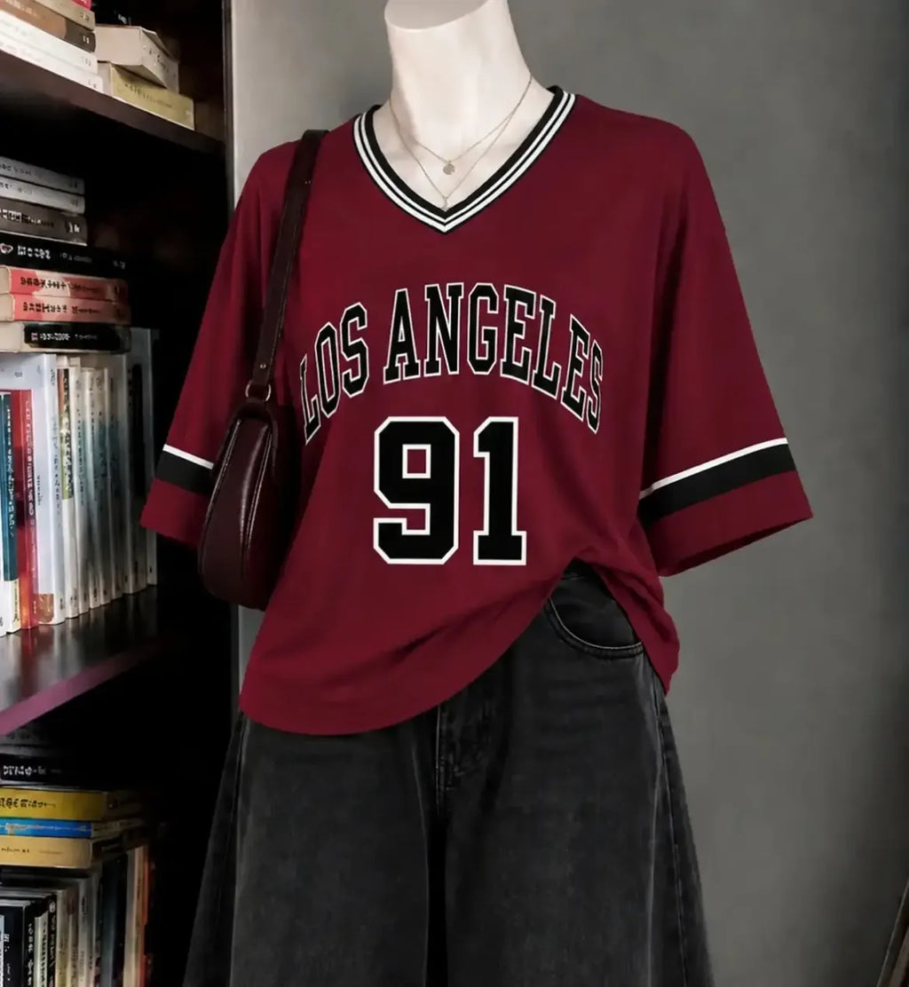 Burgundy 98 Graphic Jersey T-Shirt