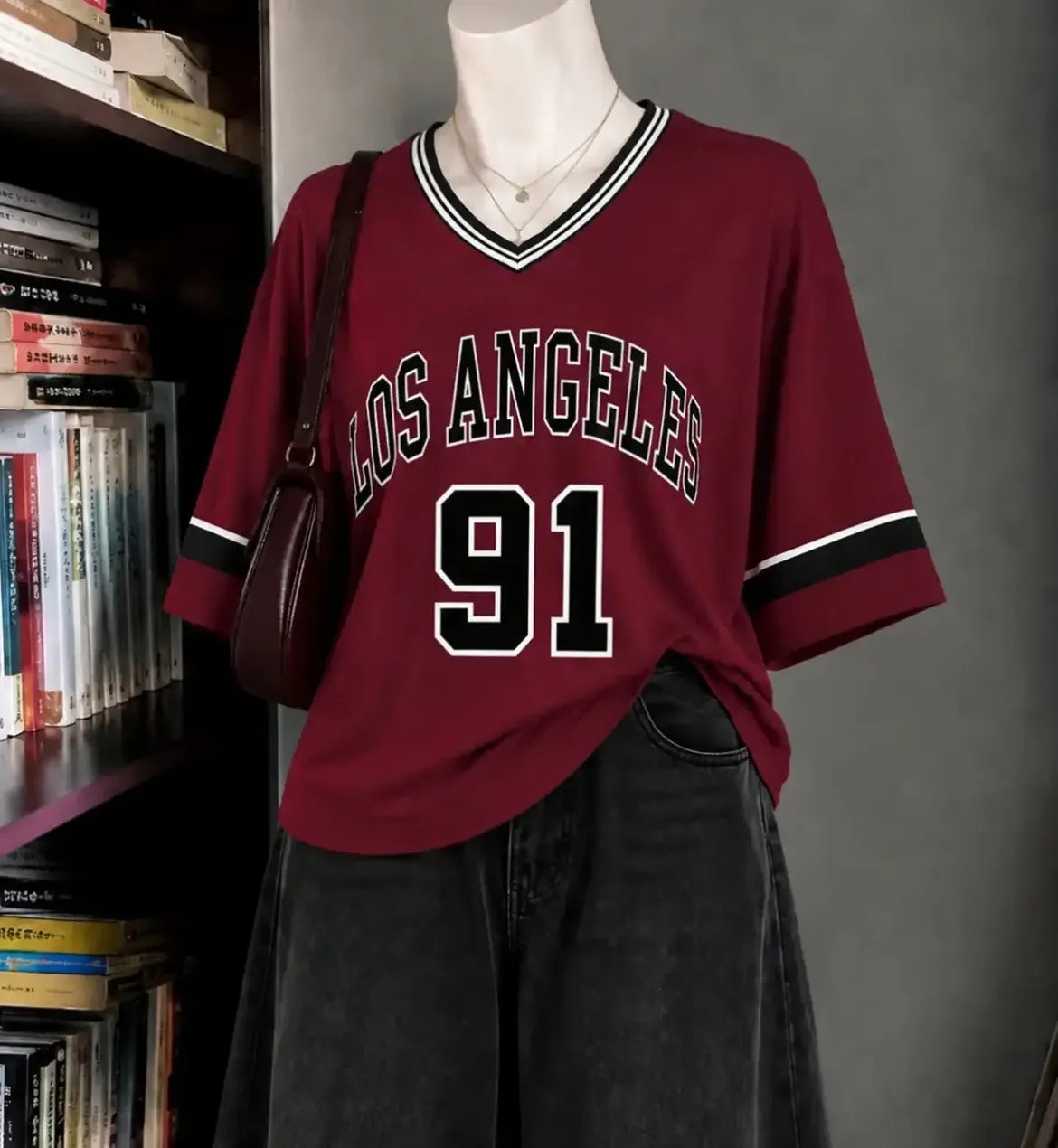 Burgundy 98 Graphic Jersey T-Shirt