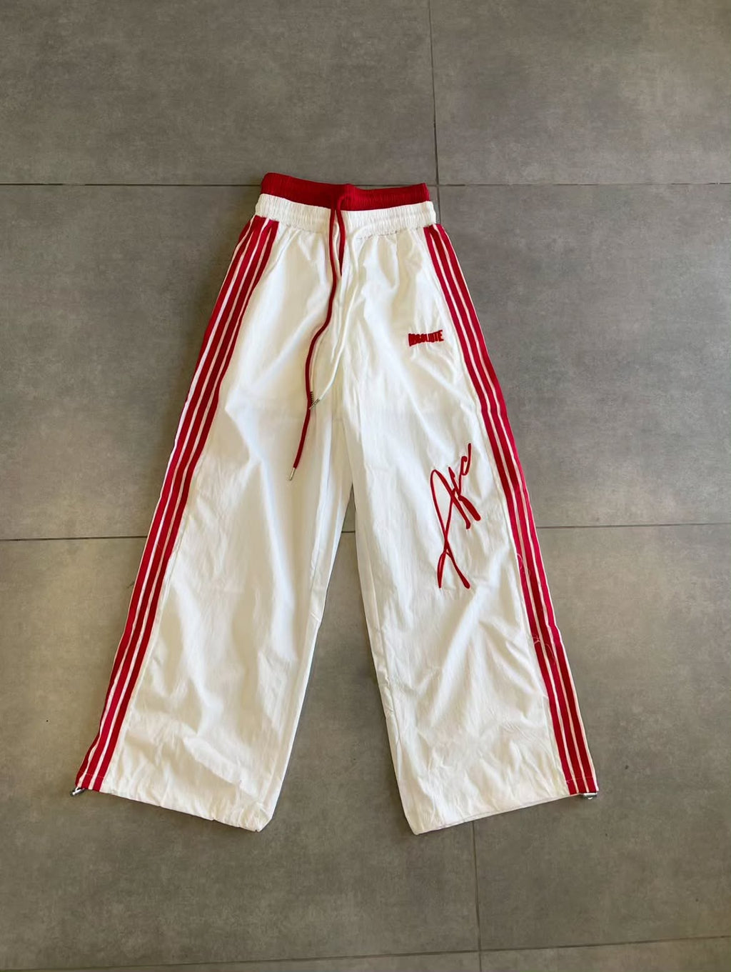 Contrast Side Stripe Drawstring Track Pants
