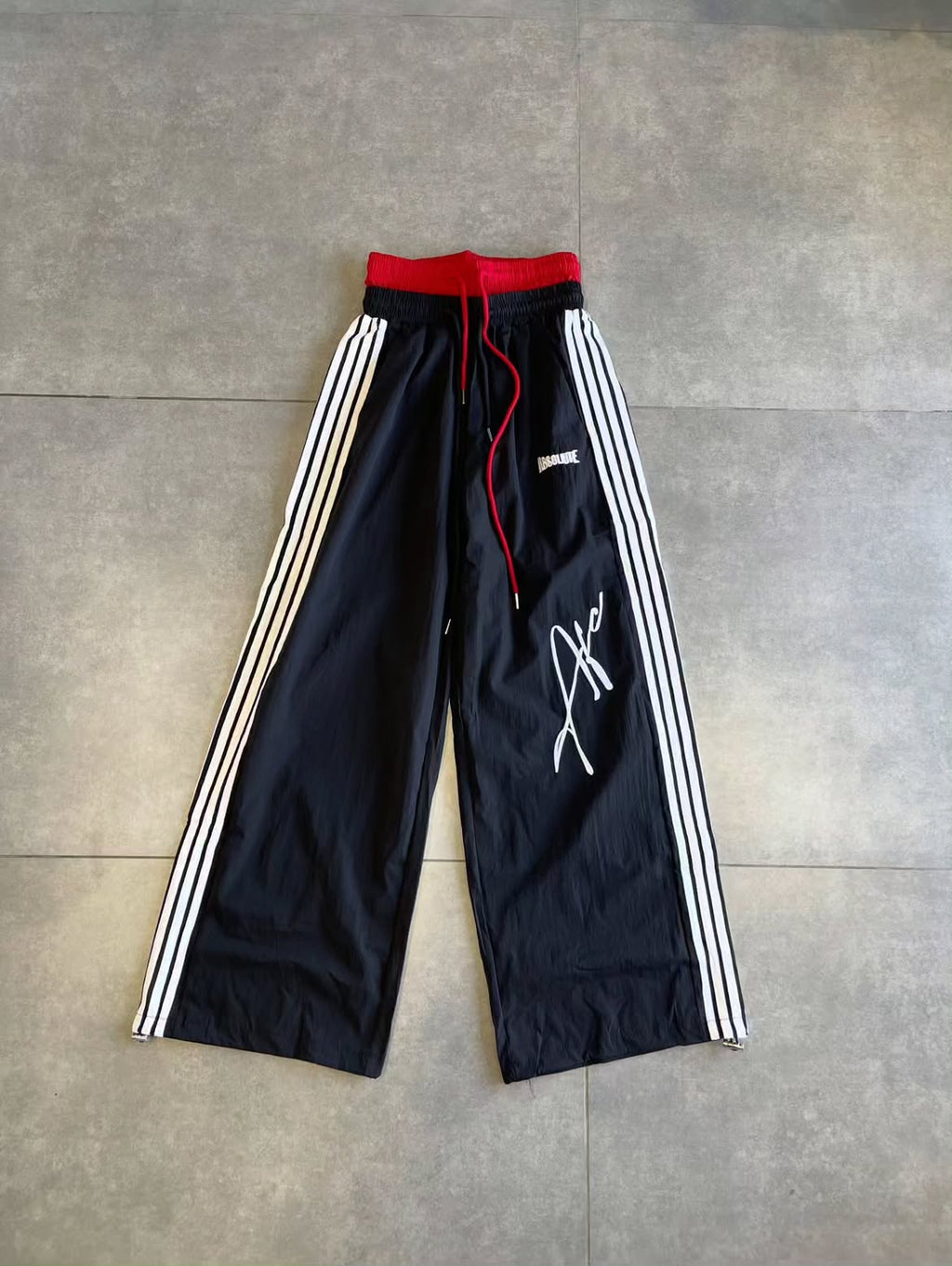 Contrast Side Stripe Drawstring Track Pants