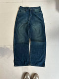 Blue Washed Wide Leg Jeans