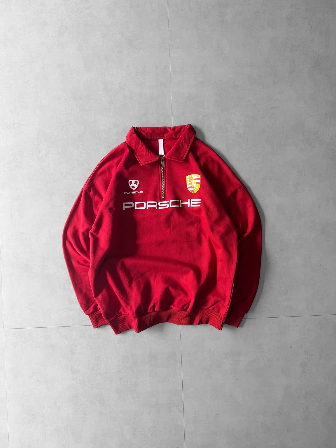 Motorsport Graphic Quarter-Zip Collared Sweatshirt