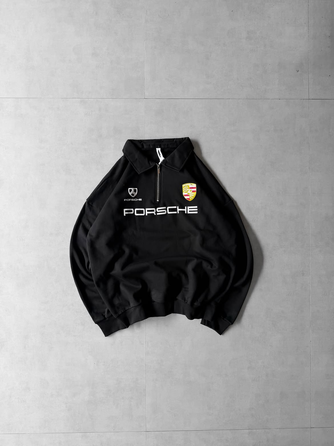 Motorsport Graphic Quarter-Zip Collared Sweatshirt