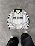Men's Los Angeles Striped Polo Sweatshirt | Full Sleeve Pullover