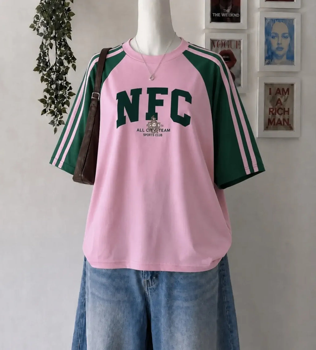 White Pink Flower Graphic T-Shirt