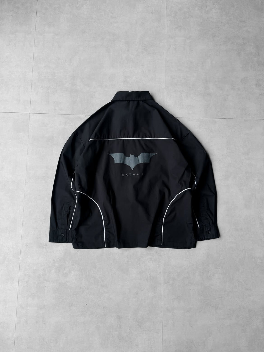 Men's Batman Graphic Shirt Jacket with Black Relaxed Jeans