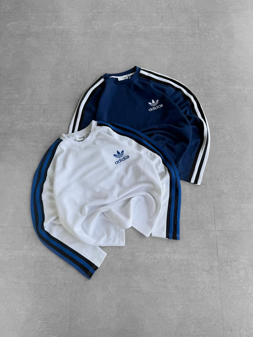 Men’s 3-Stripe Crew Neck Sweatshirt – Full Sleeve Casual Sports Top