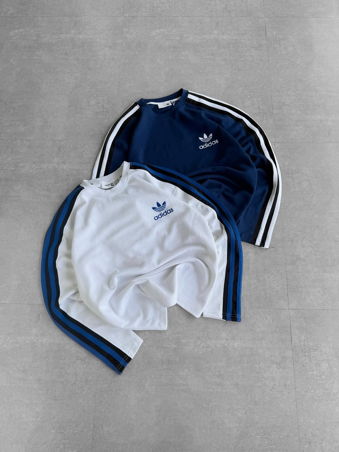 Men’s 3-Stripe Crew Neck Sweatshirt – Full Sleeve Casual Sports Top