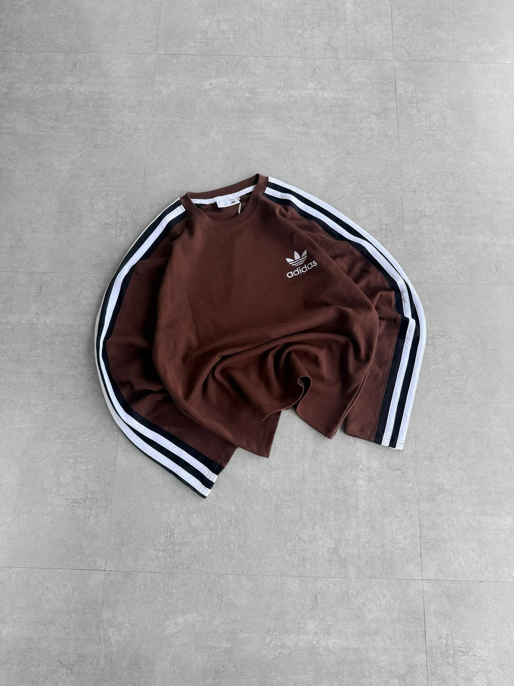 Men’s 3-Stripe Crew Neck Sweatshirt – Full Sleeve Casual Sports Top