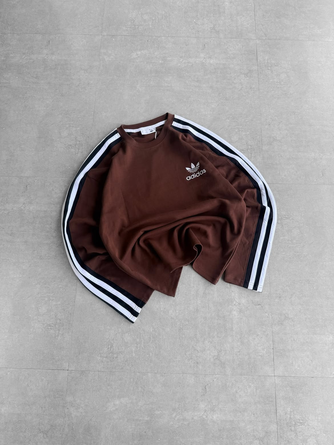 Men’s 3-Stripe Crew Neck Sweatshirt – Full Sleeve Casual Sports Top